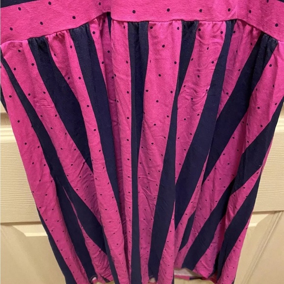 Lilly Pulitzer Scoop Neck Evelyn Dress Pink & Navy Stripes w/ Polka Dots Sz S - Picture 13 of 15